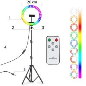 LAMPA PIERŚCIENIOWA RGB ZD666 - obrazek 4
