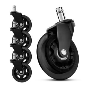 KÓŁKA DO FOTELA KAUCZUKOWE 5 SZTUK C-75 CZARNE - obrazek 1