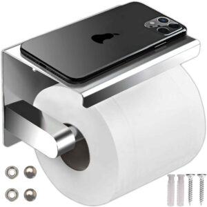 UCHWYT NA PAPIER TOALETOWY Z PÓŁKĄ NA TELEFON TOI-PAP1 CHROM