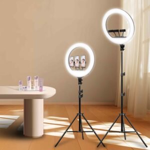 LAMPA PIERŚCIENIOWA LED 45cm + STATYW ZD150 - obrazek 2
