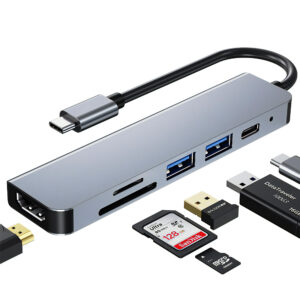 ADAPTER USB-C 6W1 Z KABELKIEM H3