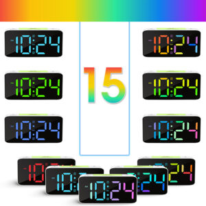 ZEGAR ELEKTRONICZNY RGB YF6612-BLACK - obrazek 5