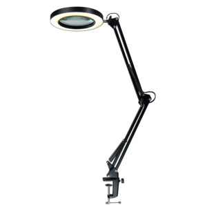 LAMPA LED LUPA + SZKŁO POWIĘKSZAJĄCE AMPLIFIER-REPAIR-LAMP-BLACK