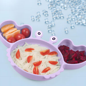 ZESTAW SILIKONOWE NACZYNIA DLA DZIECI TAB-SET1-VIOLET - obrazek 3