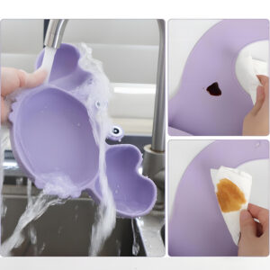 ZESTAW SILIKONOWE NACZYNIA DLA DZIECI TAB-SET1-VIOLET - obrazek 4