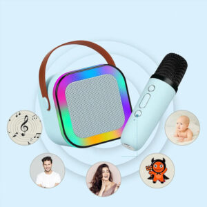 MIKROFONY KARAOKE ZESTAW SINGSET-1-BLUE - obrazek 3