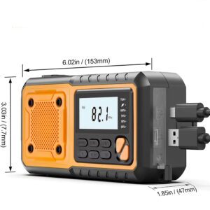 RADIO SOLARNE Z POWERBANKIEM I DYNAMO 5000mAh FM-AM5000 - obrazek 4