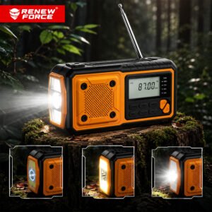 RADIO SOLARNE Z POWERBANKIEM I DYNAMO 5000mAh FM-AM5000 376 - obrazek 3