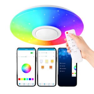 LAMPA SUFITOWA RGB Z GŁOŚNIKIEM 40W FB-GBY01 - obrazek 1