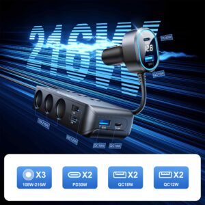 ROZDZIELACZ SAMOCHODOWY GNIAZDA ZAPALNICZKI HC67ADX - obrazek 2