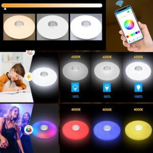 LAMPA SUFITOWA RGB Z GŁOŚNIKIEM 40W FB-GBY01 - obrazek 4