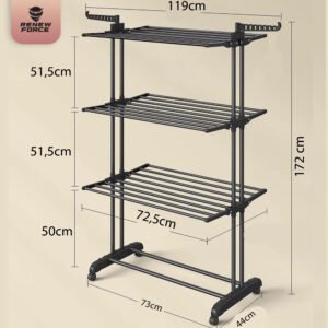 SUSZARKA NA PRANIE STOJĄCA LA-DRY-170-BLACK - obrazek 4