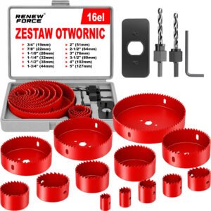 OTWORNICA DO DREWNA ZESTAW W-00D-RED - obrazek 2