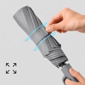 PARASOL AUTOMATYCZNY UMB-11 SZARY - obrazek 4