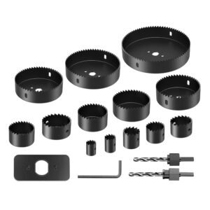 OTWORNICA DO DREWNA ZESTAW W-00D-BLACK - obrazek 1